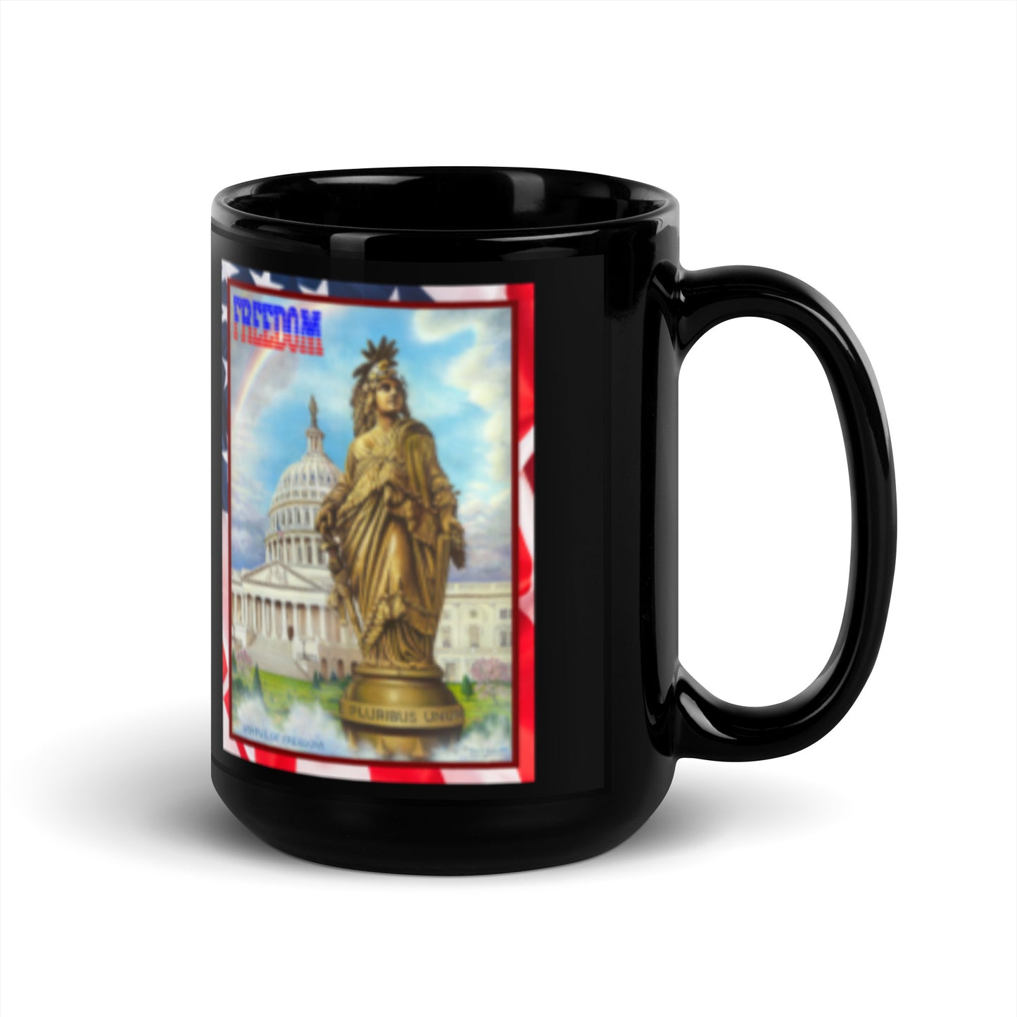 Freedom - Mug in Glossy Black