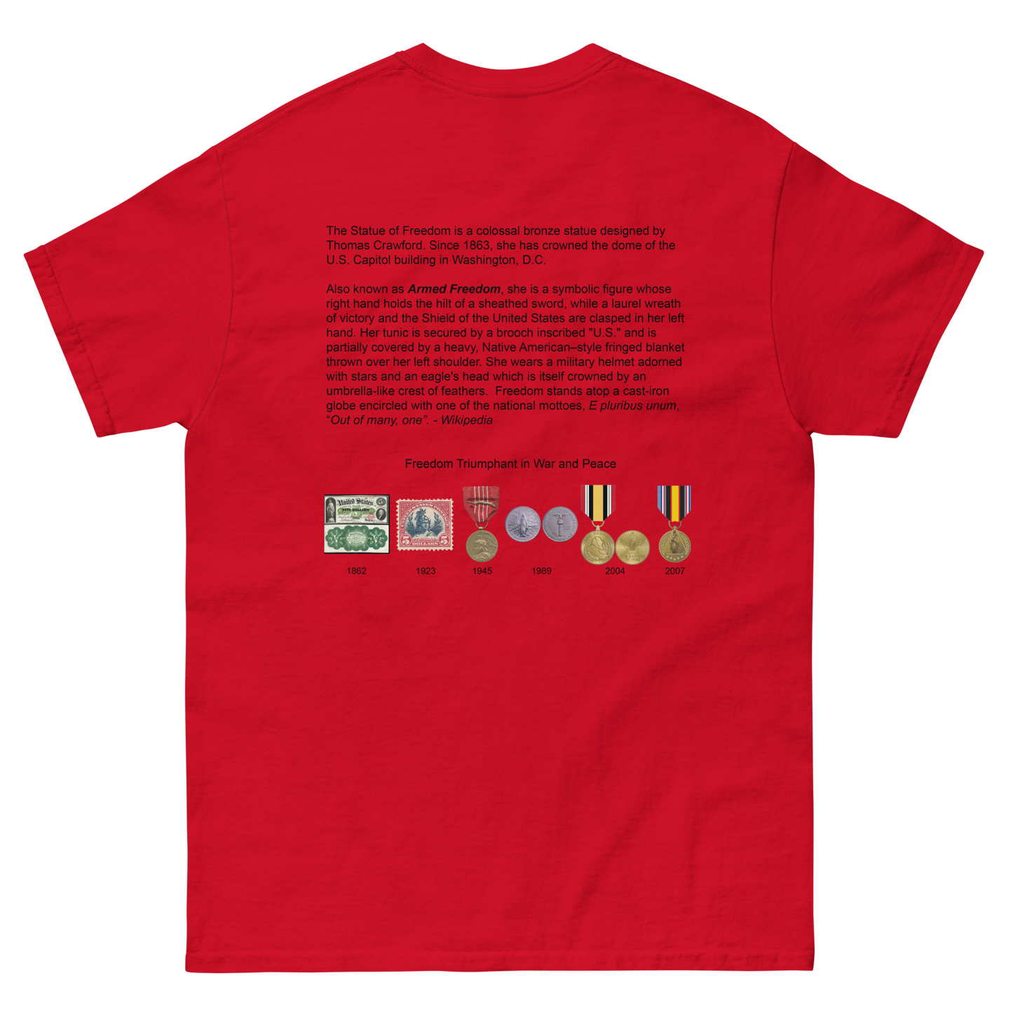 Freedom - Classic Tee - Light Shirt w/Black Text