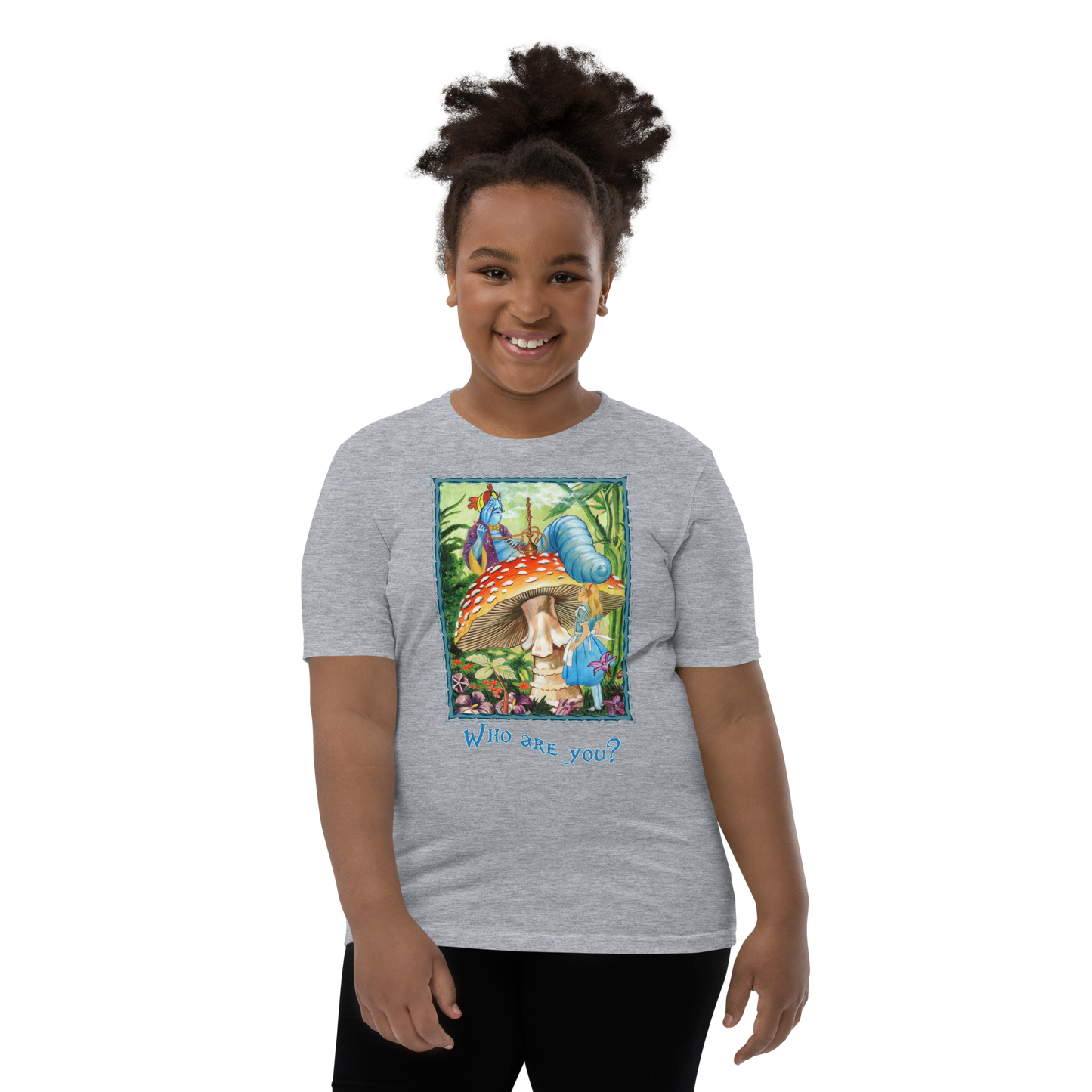 Alice & the Hookah-Smoking Character - Youth Short Sleeve T-Shirt
