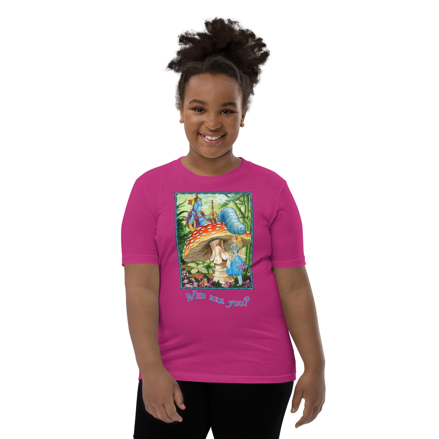 Alice & the Hookah-Smoking Character - Youth Short Sleeve T-Shirt
