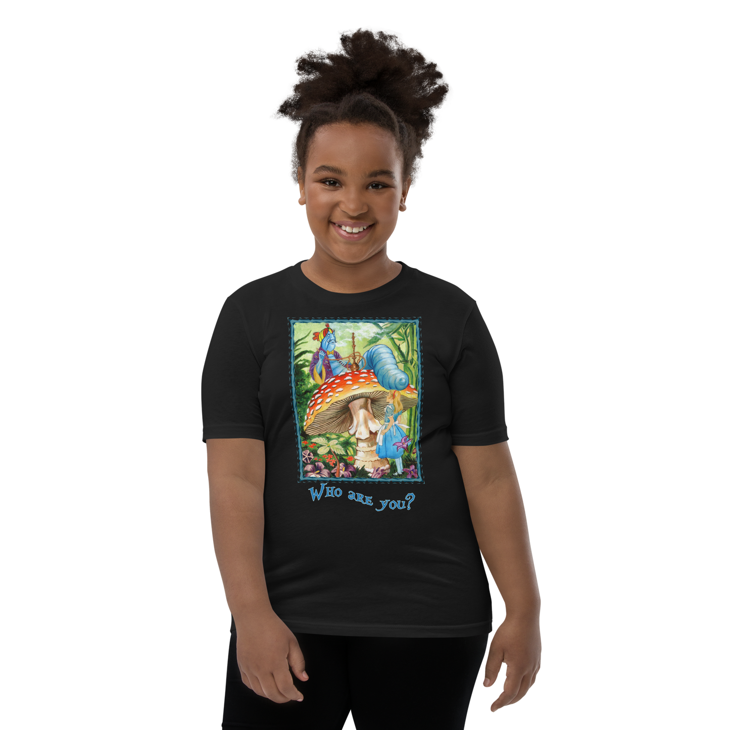 Alice & the Hookah-Smoking Character - Youth Short Sleeve T-Shirt