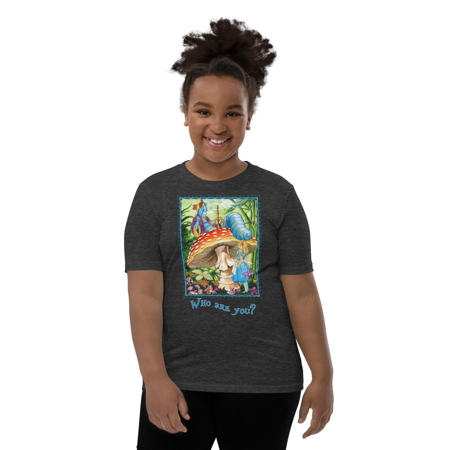 Alice & the Hookah-Smoking Character - Youth Short Sleeve T-Shirt