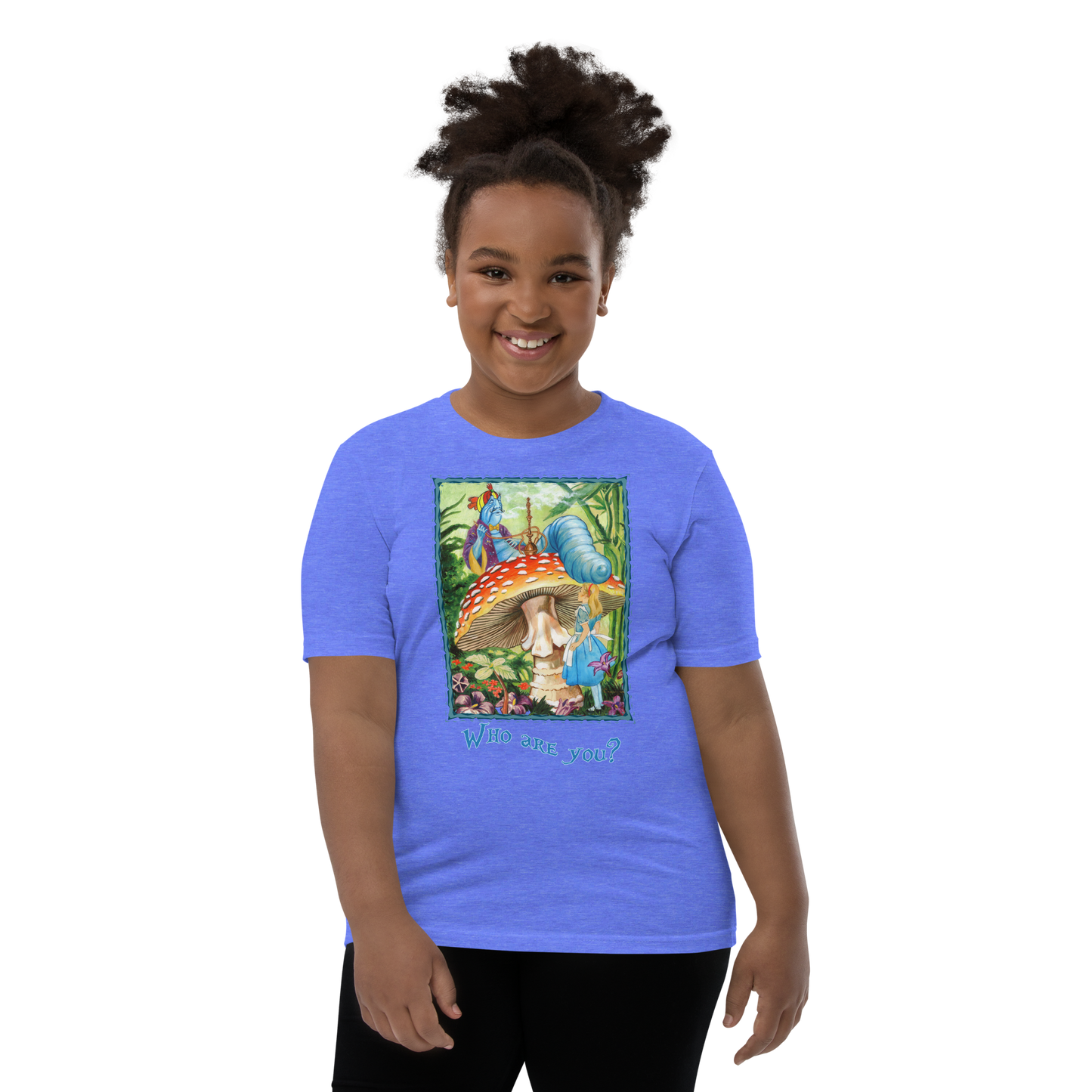 Alice & the Hookah-Smoking Character - Youth Short Sleeve T-Shirt