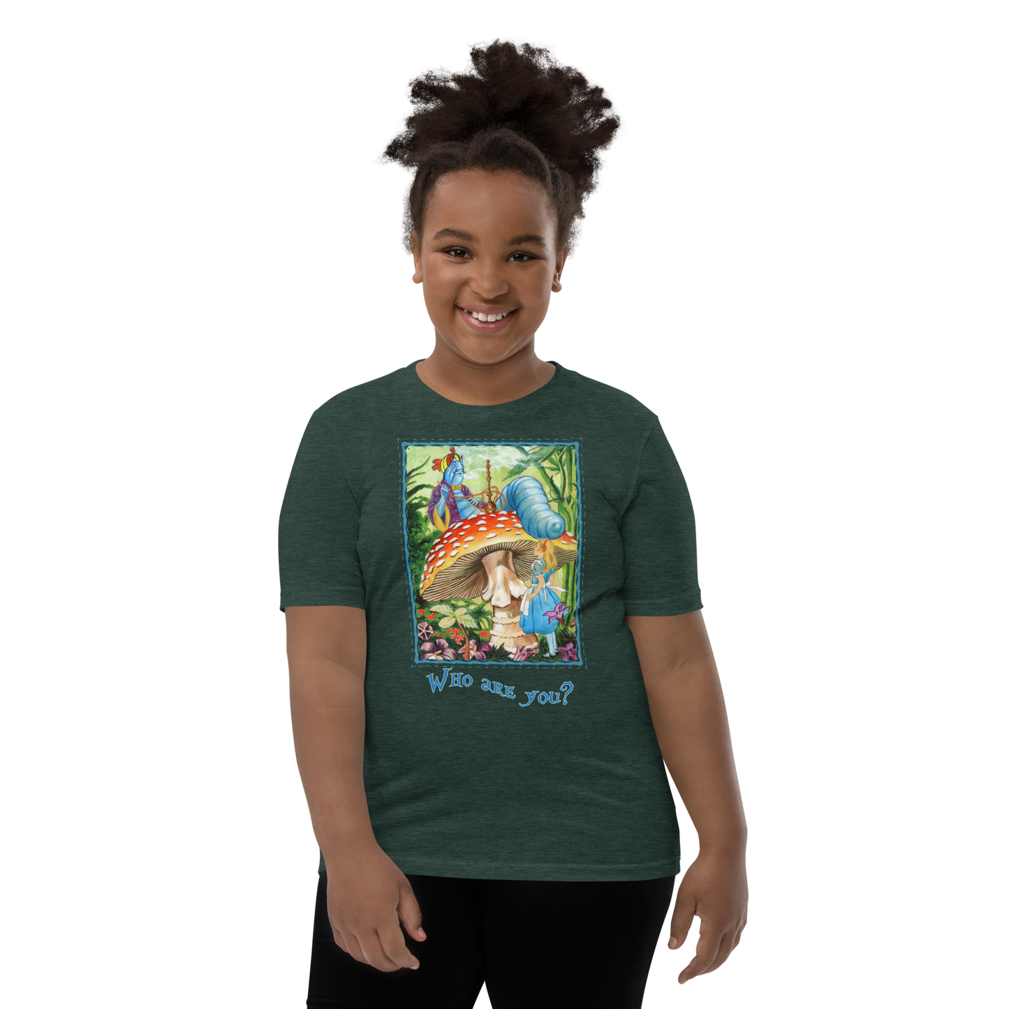 Alice & the Hookah-Smoking Character - Youth Short Sleeve T-Shirt