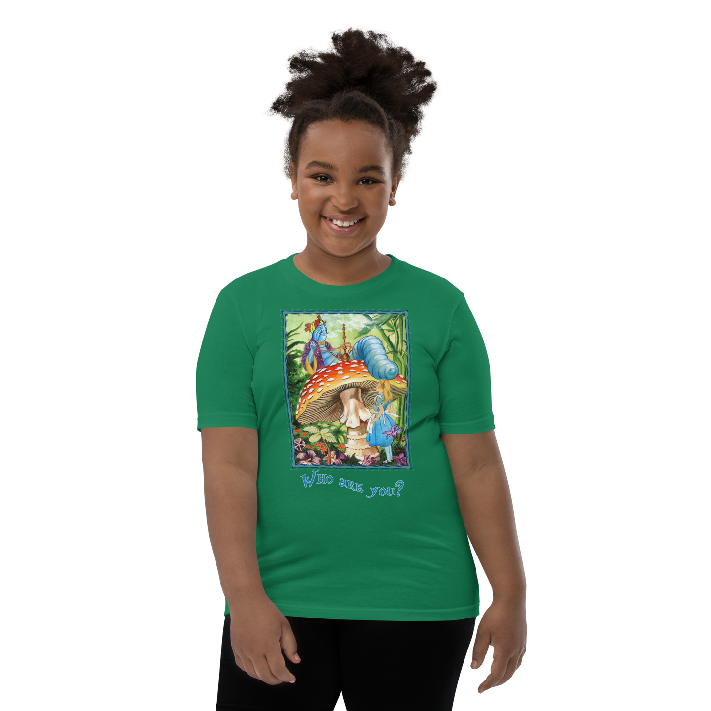 Alice & the Hookah-Smoking Character - Youth Short Sleeve T-Shirt