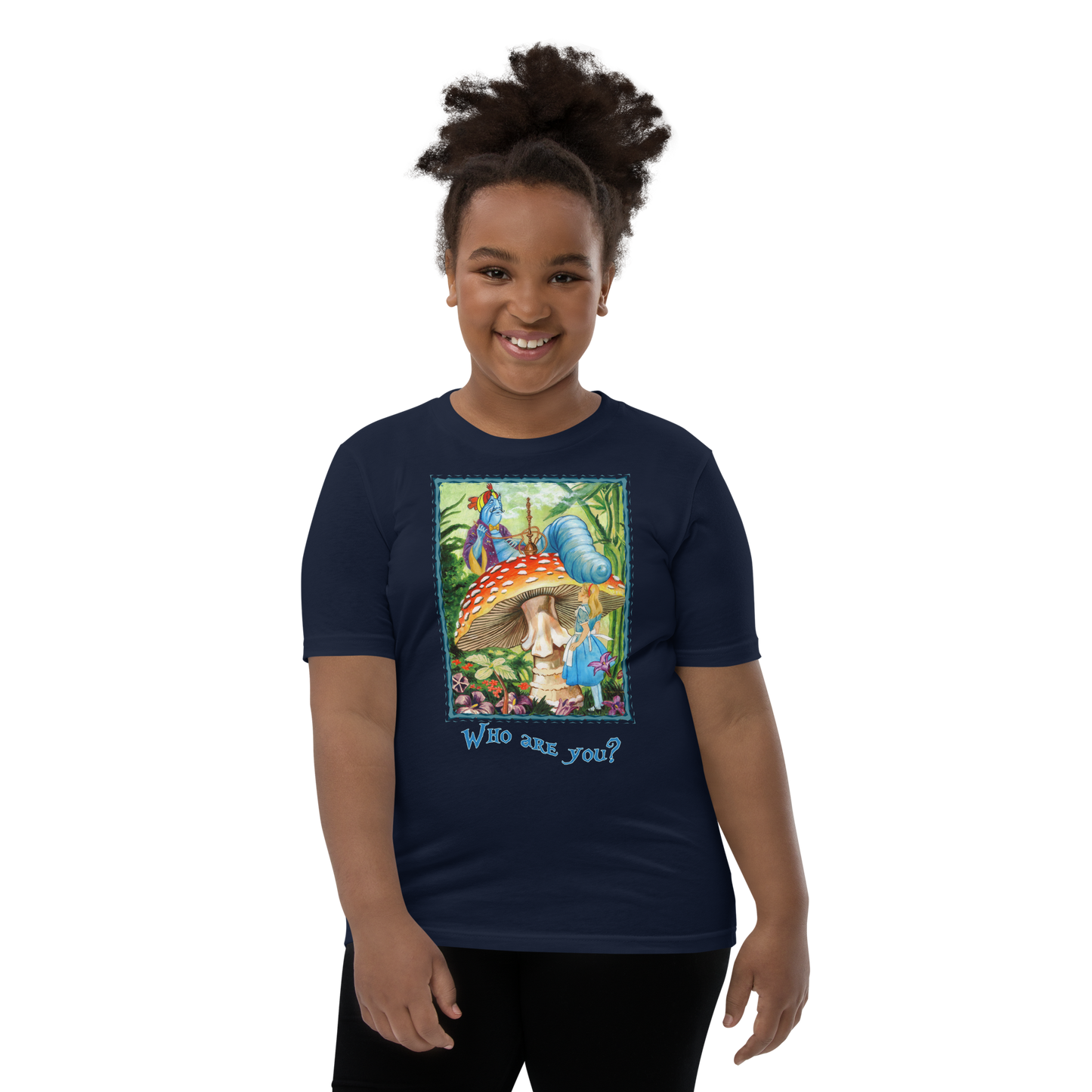 Alice & the Hookah-Smoking Character - Youth Short Sleeve T-Shirt