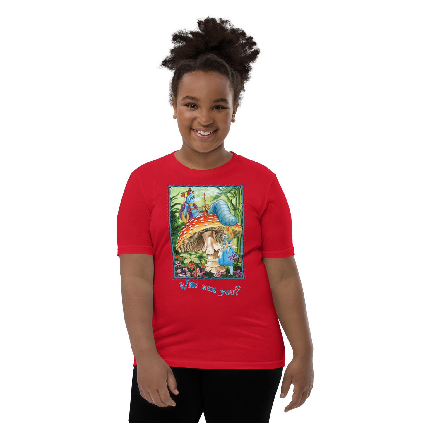 Alice & the Hookah-Smoking Character - Youth Short Sleeve T-Shirt