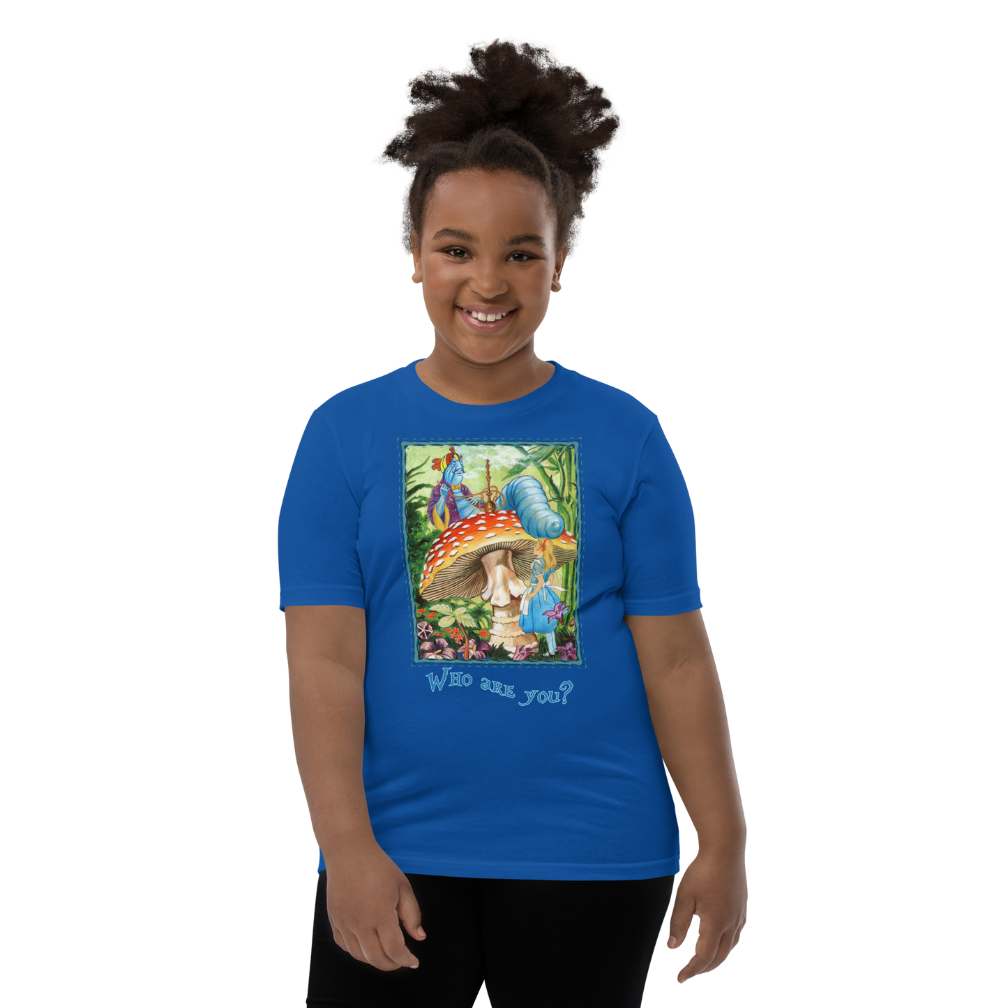 Alice & the Hookah-Smoking Character - Youth Short Sleeve T-Shirt