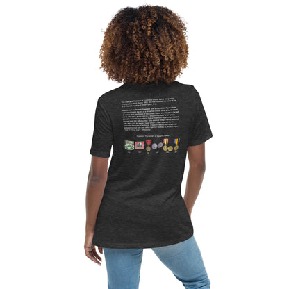 Freedom - Fitted Women's Relaxed T-Shirt - Dark Shirt w/White Text